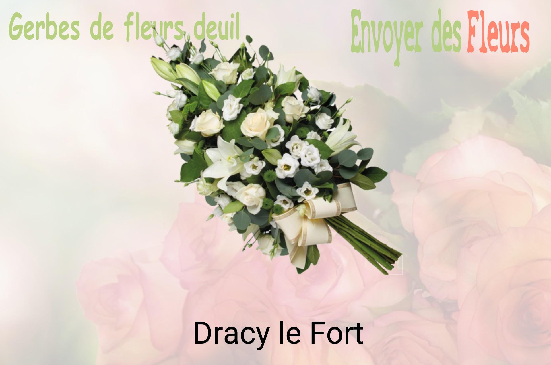 Gerbe de fleurs de deuil livrée à Dracy-le-Fort